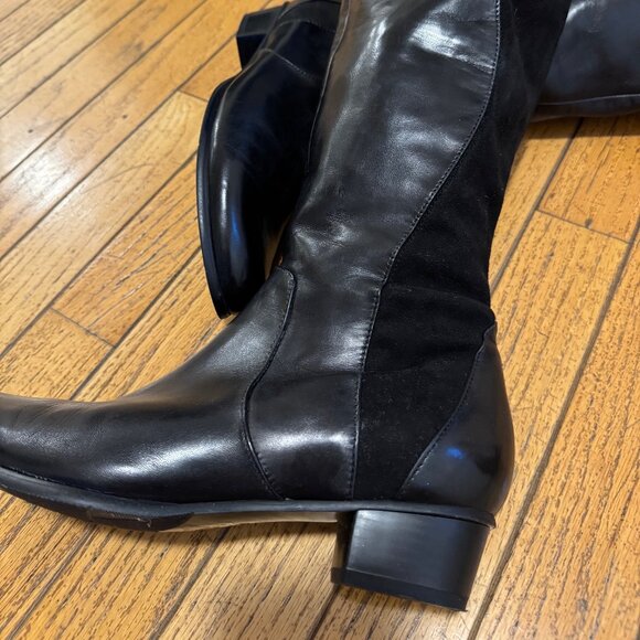 Tall Leather Boots Size 39 Black (US 8.5) - Picture 2 of 4